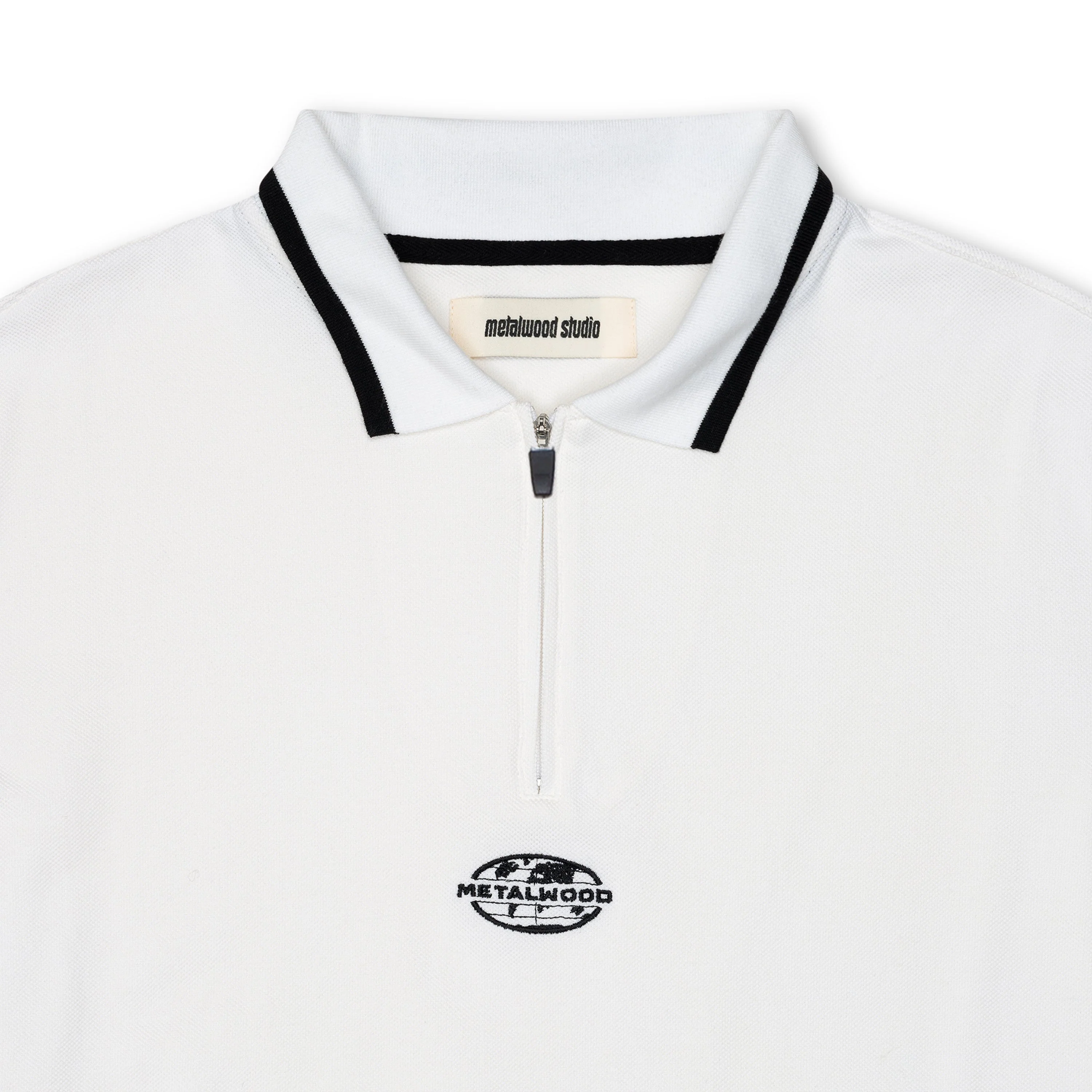 World Class Zip Polo, White - Image 3