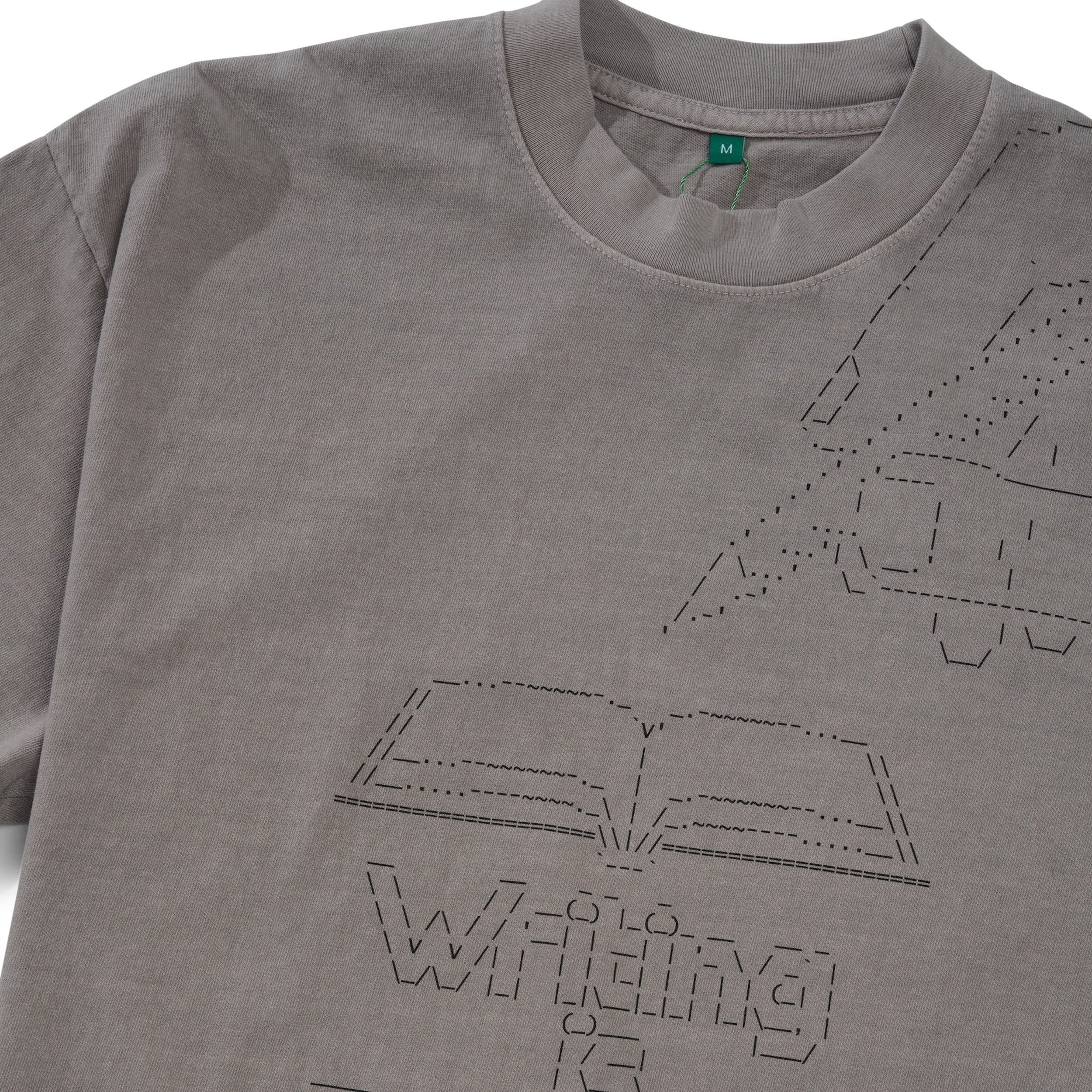 Writing Tee, Dark Silver - Image 2