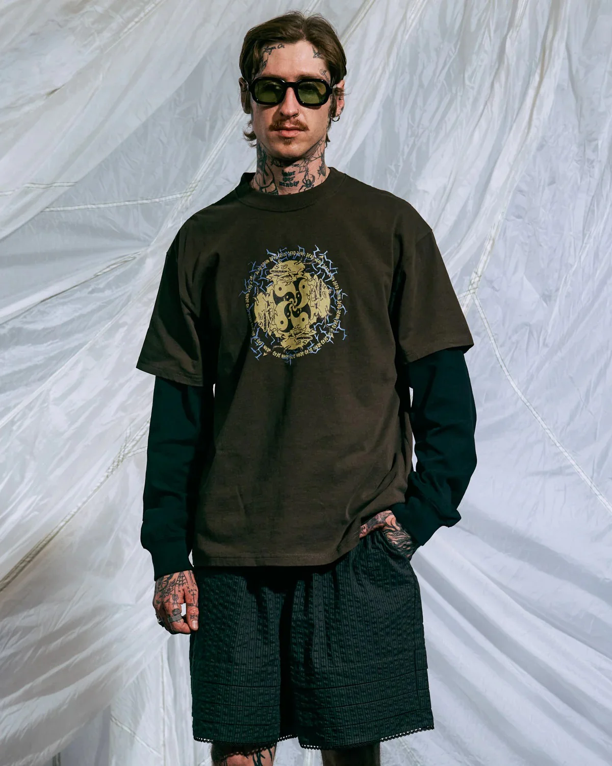 Ying Yang Run Tee, Brown - Image 4