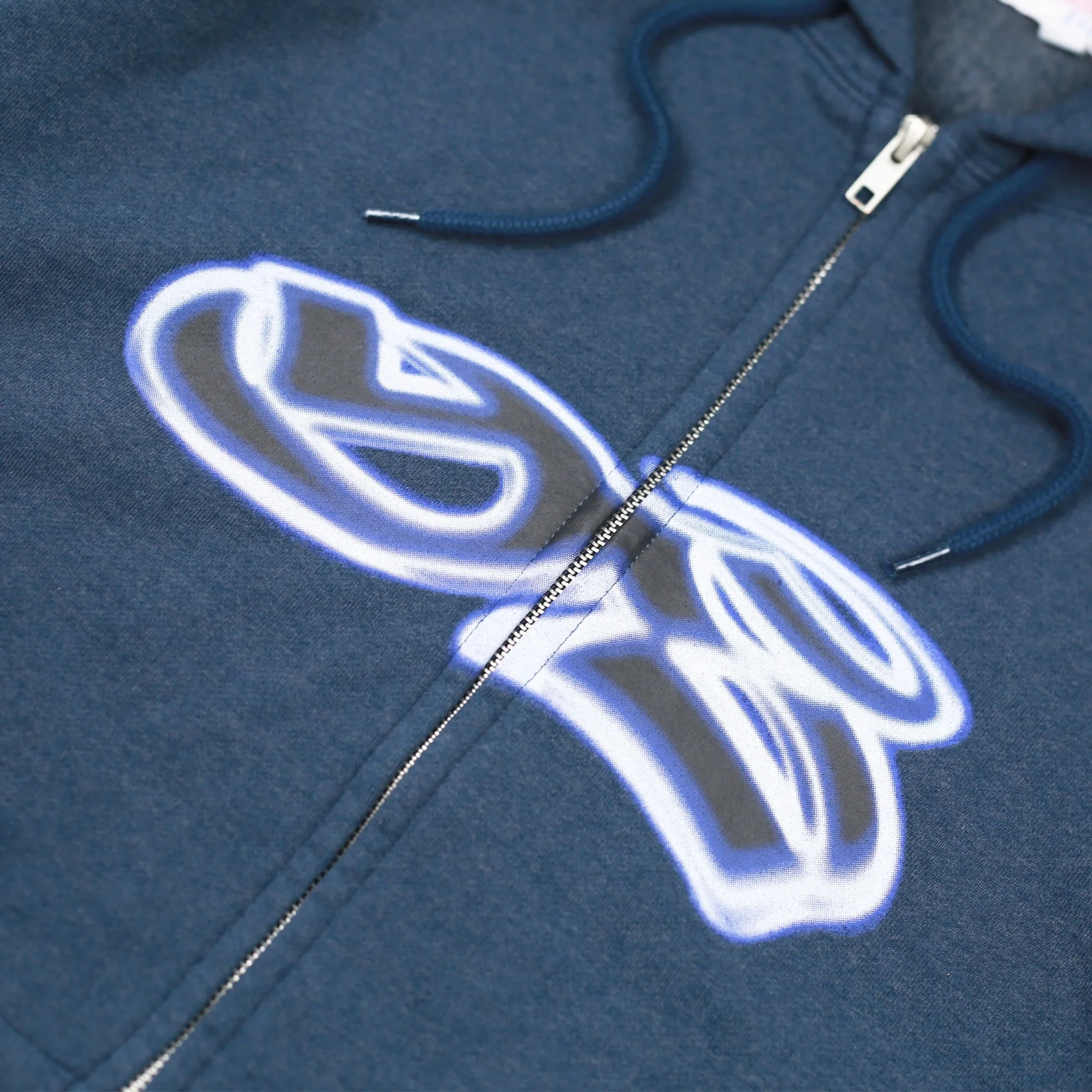 YS Spray Zip-Thru Hood, Blue - Image 2