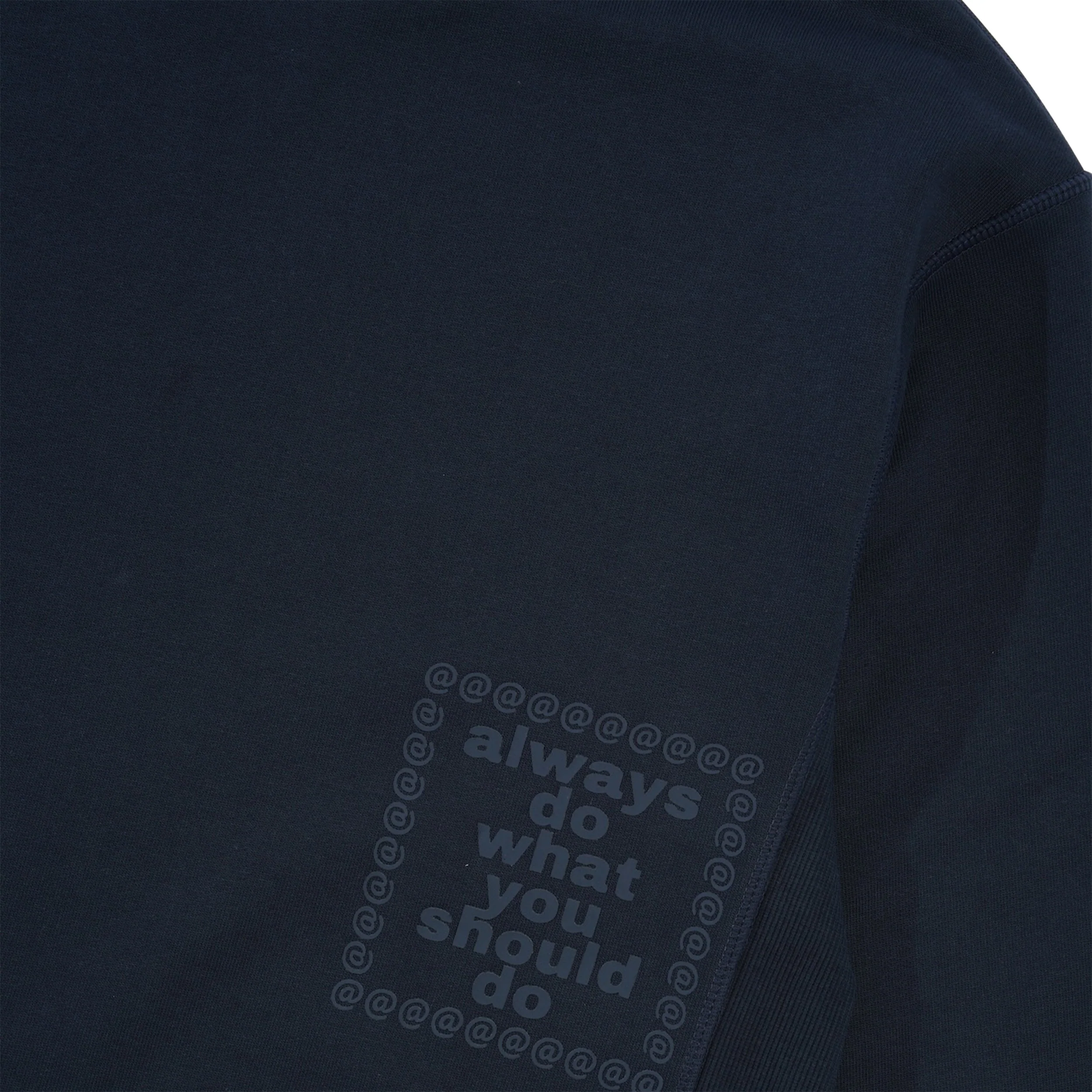 Zach Logo Embroidered Crewneck, Navy - Image 4